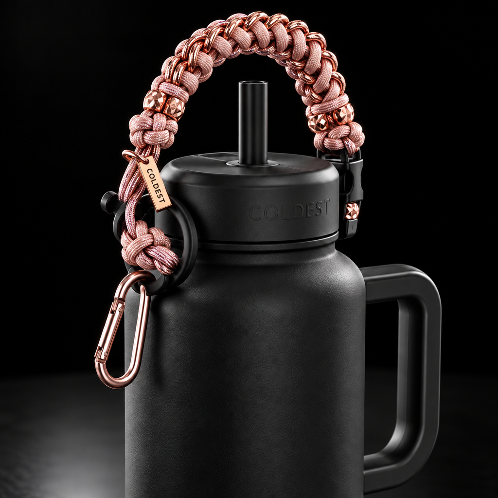 Rose gold water bottle design