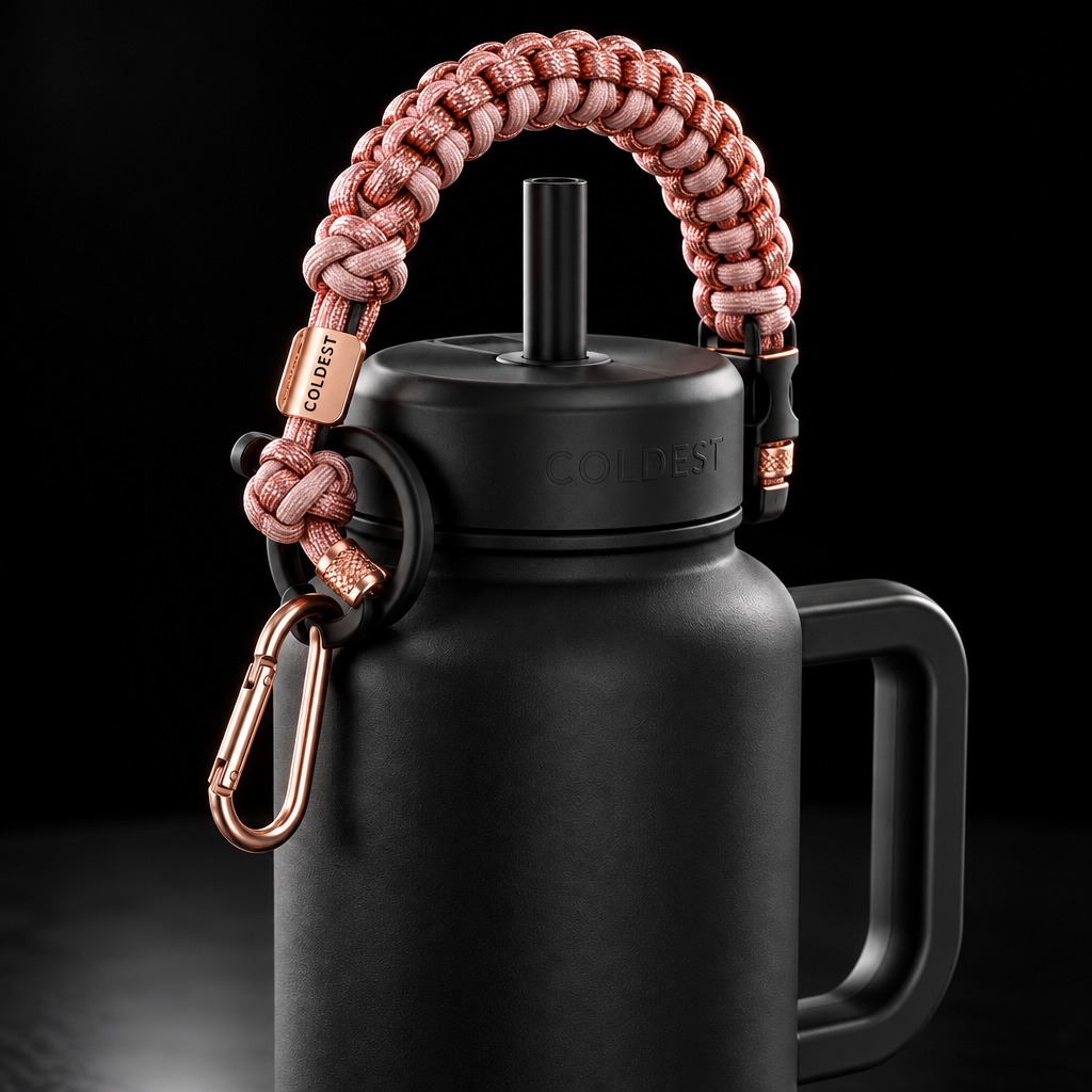 Rose gold water bottle design
