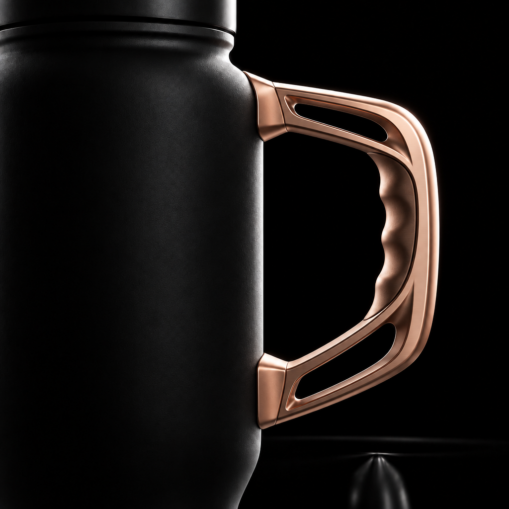 Rose gold water bottle design