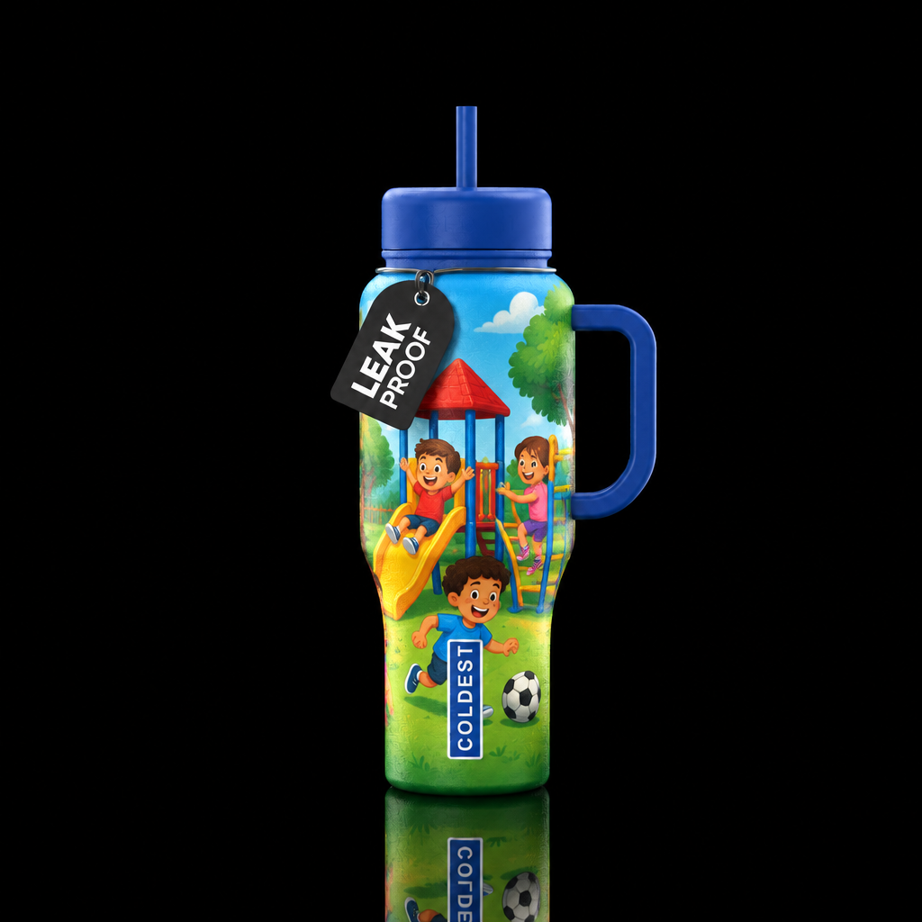 Kids playing water bottle design