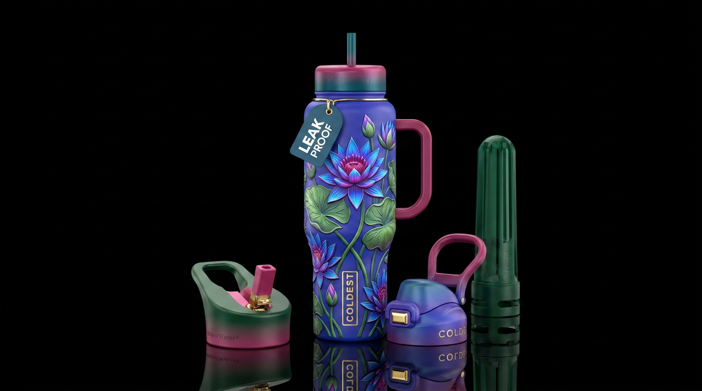 nymphaea nouchali water bottle design