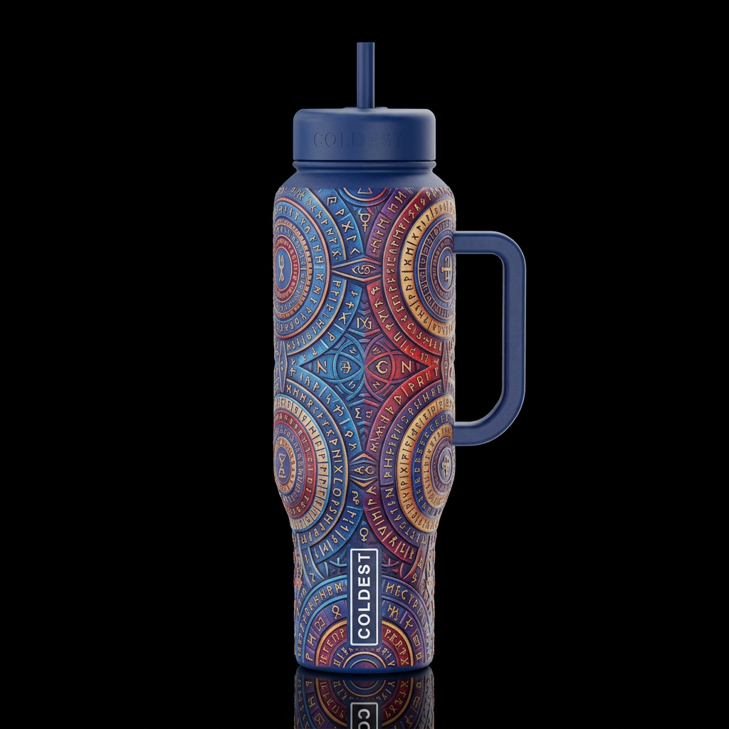 encryption cryptography ancient and medieval kalei... water bottle design