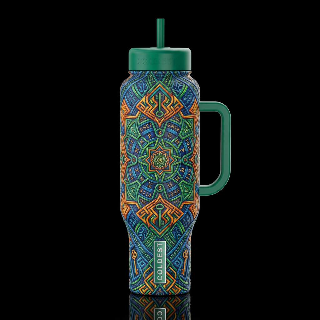 encryption cryptography ancient and medieval kalei... water bottle design