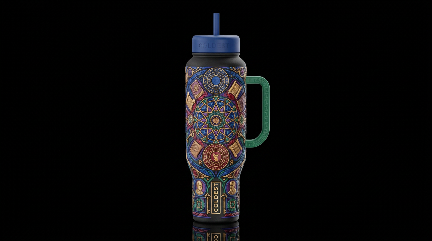 encryption cryptography ancient and medieval kalei... water bottle design