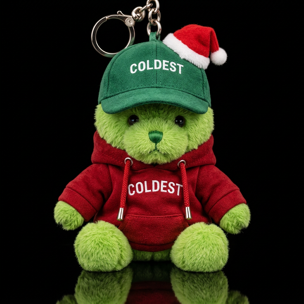 Grinch Christmas water bottle design