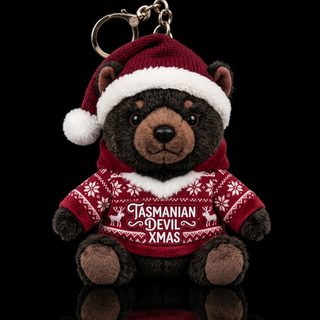 Tasmanian devil Christmas outfit and hat water bottle design
