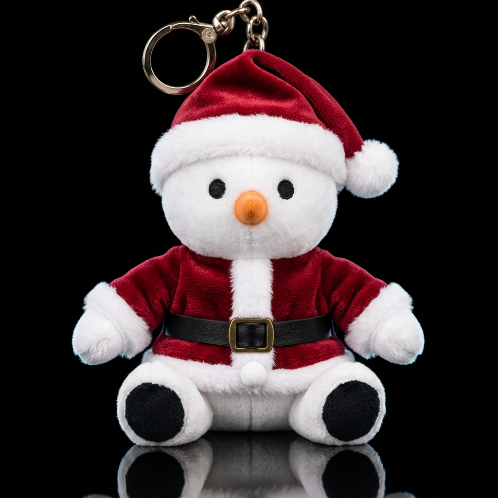snowman in a Santa outfit and hat water bottle design