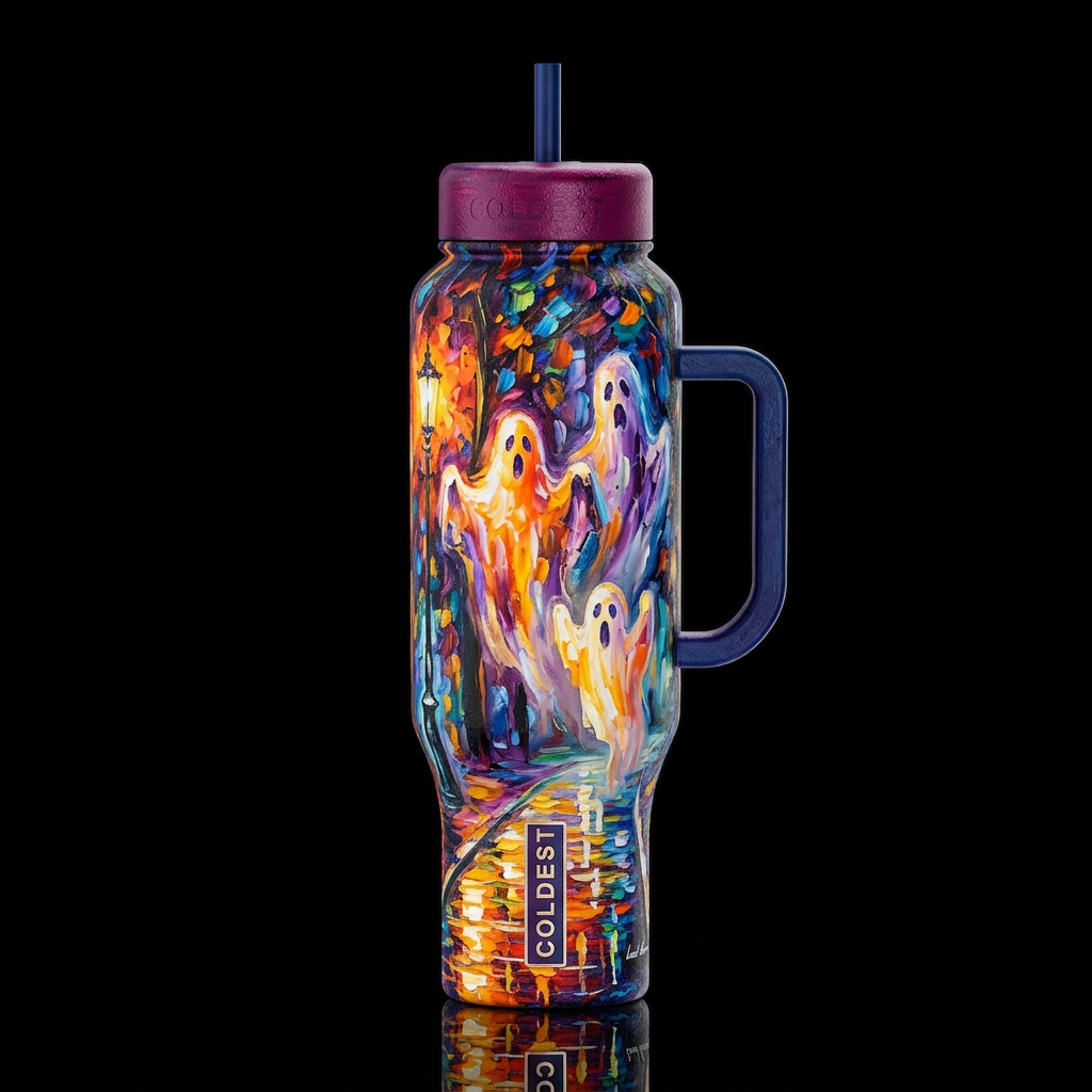 Secrets In The Shadows inspired by Leonid Afremov ... water bottle design