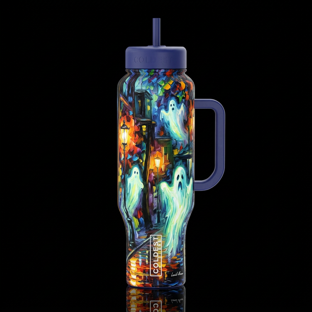 Secrets In The Shadows inspired by Leonid Afremov ... water bottle design