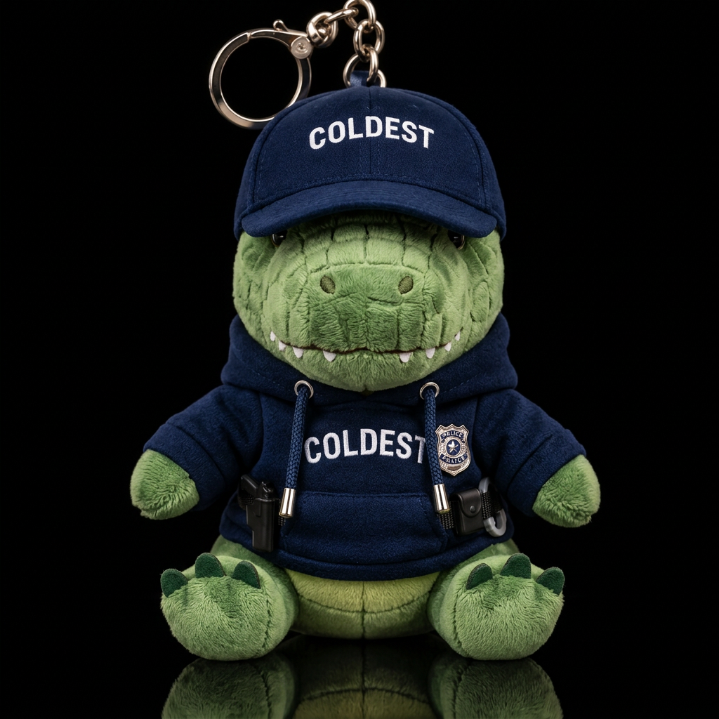 T rex dinosaur police officer outfit and hat water bottle design