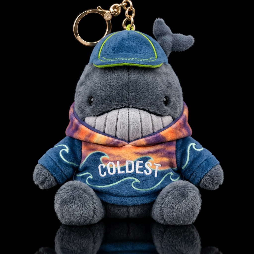 hump back whale glowie waves and sunset outfit and... water bottle design