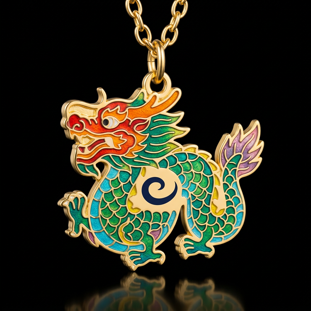 chinese dragon red green orange pink purple blue a... water bottle design