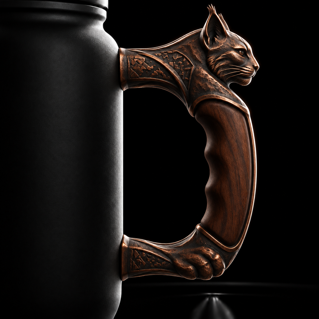 Andean bobcat water bottle design