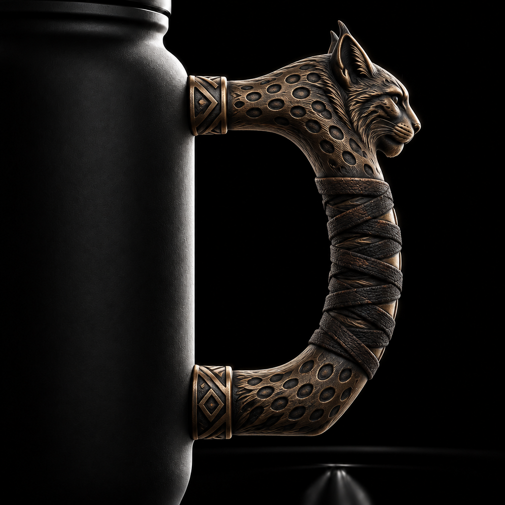 Andean bobcat water bottle design