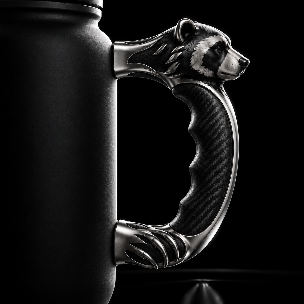Andean bear water bottle design