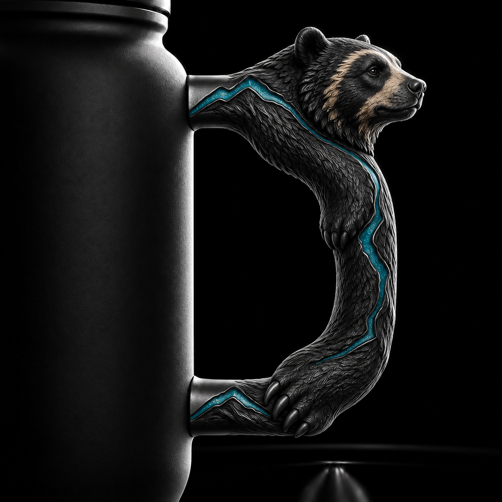 Andean bear water bottle design
