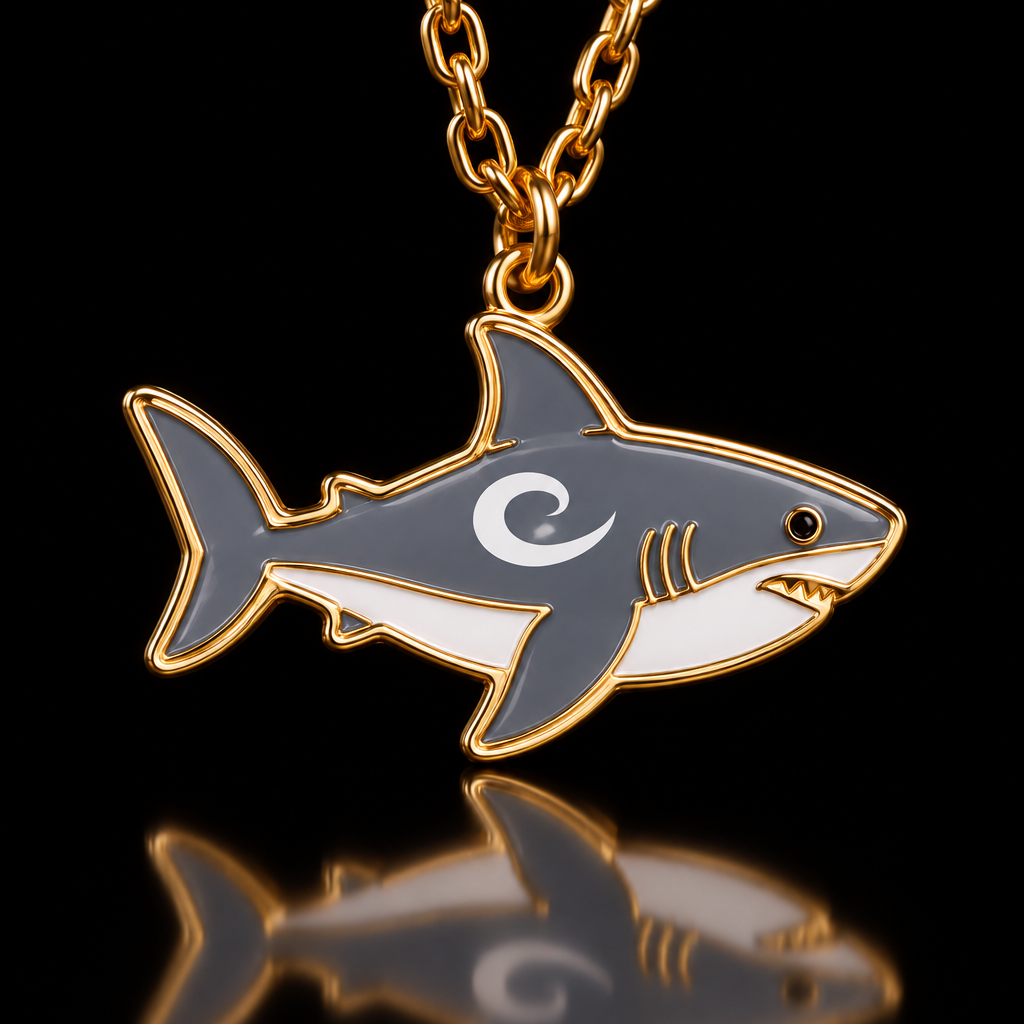 great white shark grey and white water bottle design