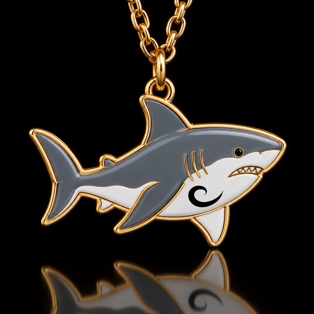 great white shark grey and white water bottle design