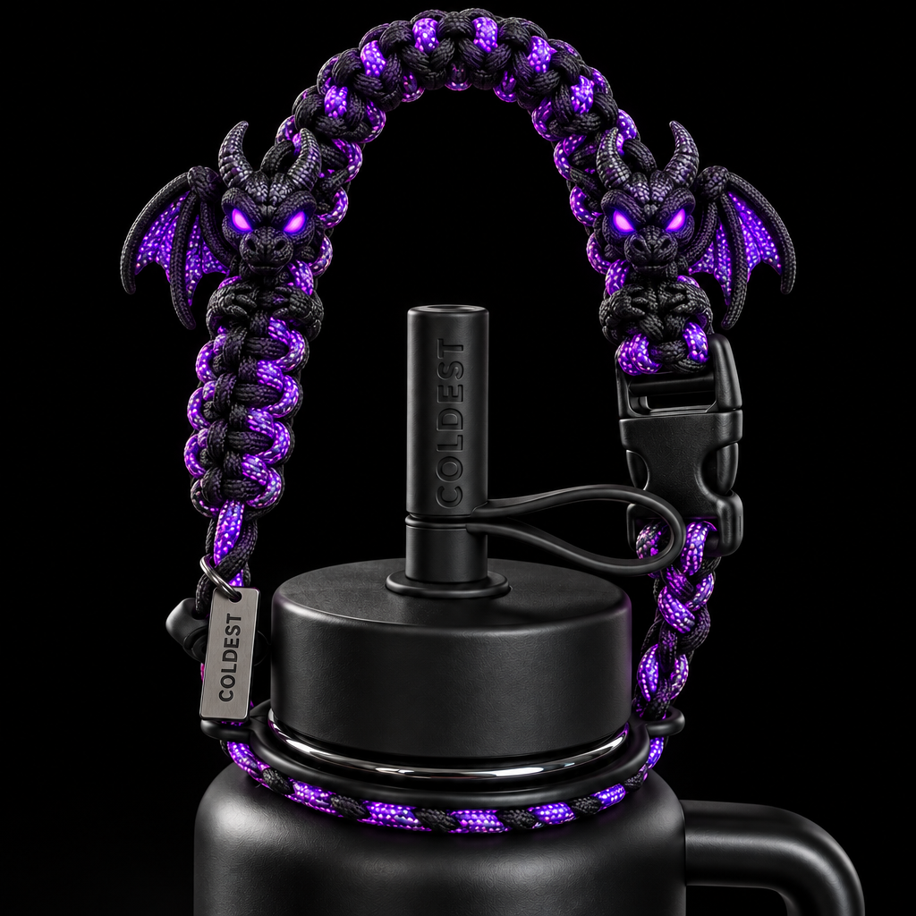 baby gargoyles black glowie purple water bottle design