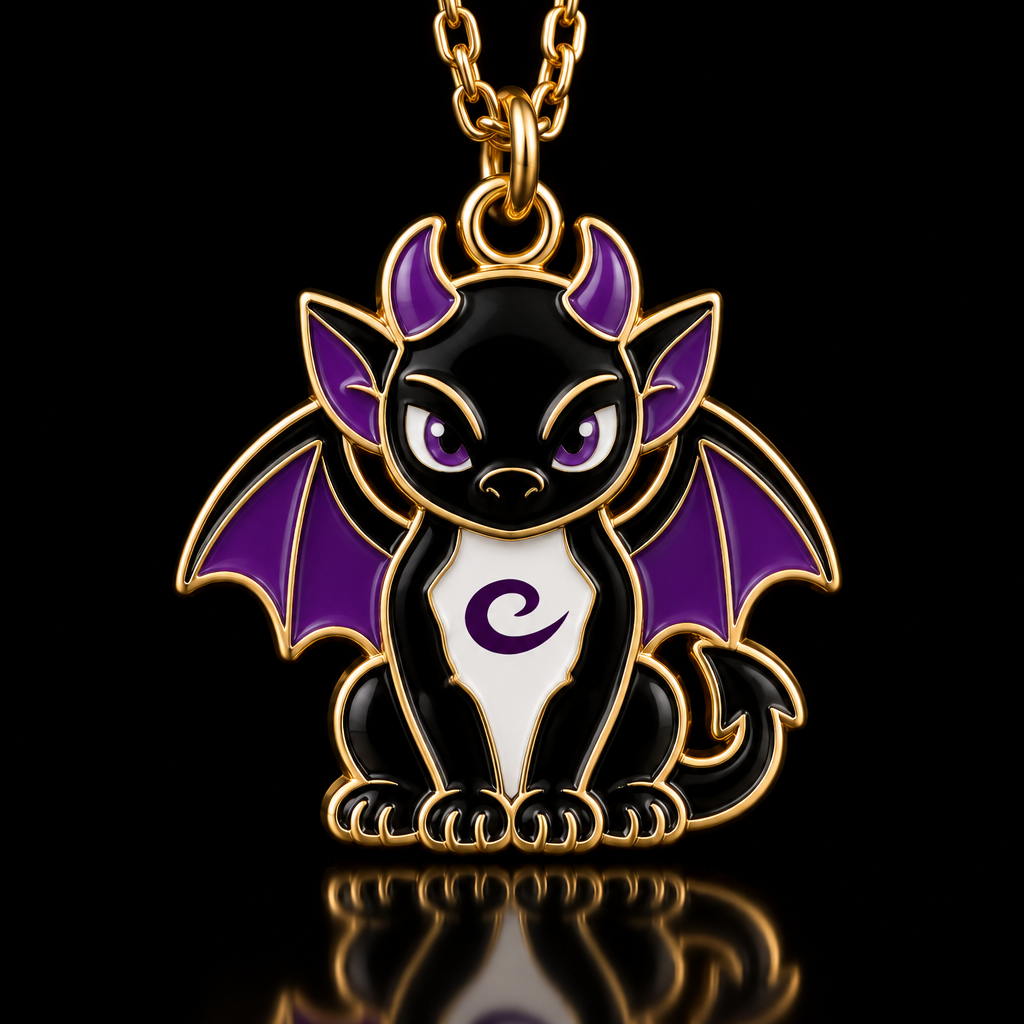 black purple and white gargoyle water bottle design