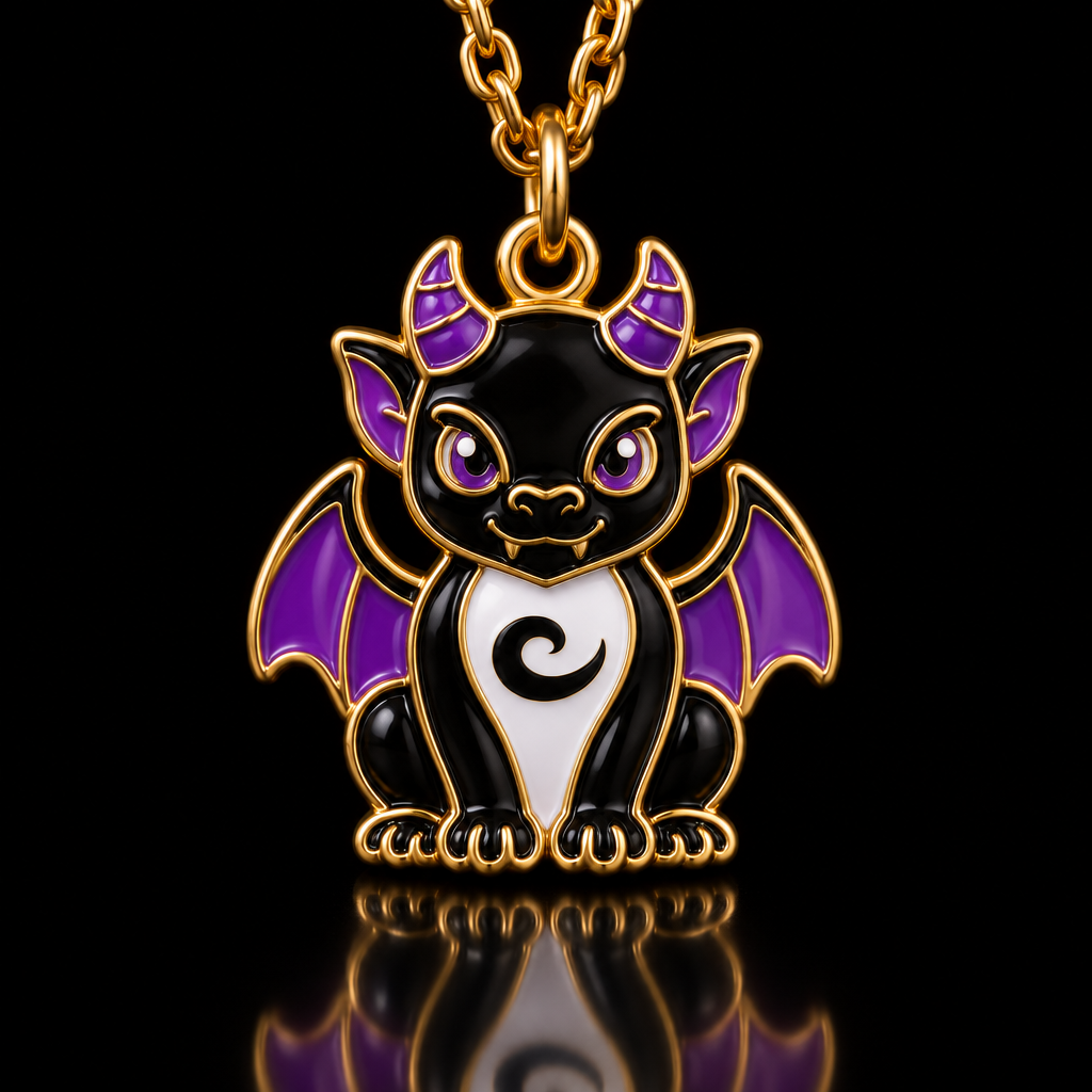 black purple and white gargoyle water bottle design