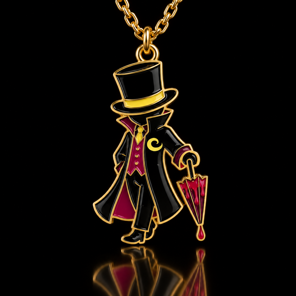 jack the ripper in blackwith bloody umbrella water bottle design