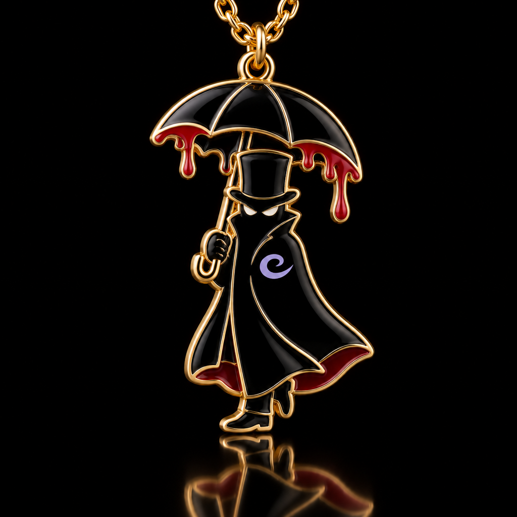 jack the ripper in blackwith bloody umbrella water bottle design
