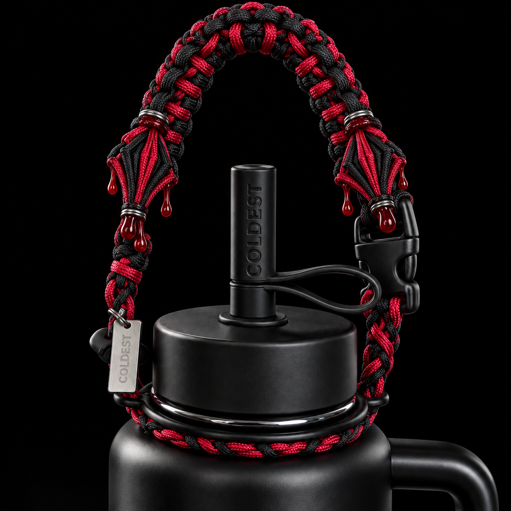 jack the rippers bloody umbrella black and crimson... water bottle design
