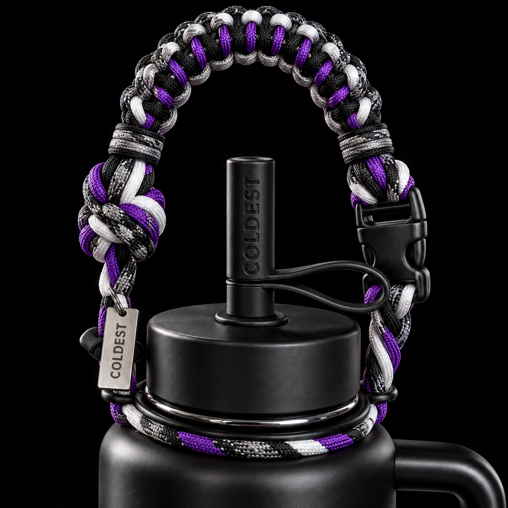 Purple rush water bottle design
