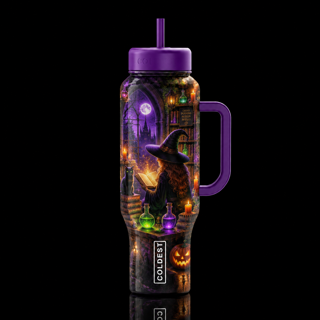 magical, whimsical, fantasy  glowie potions witche... water bottle design