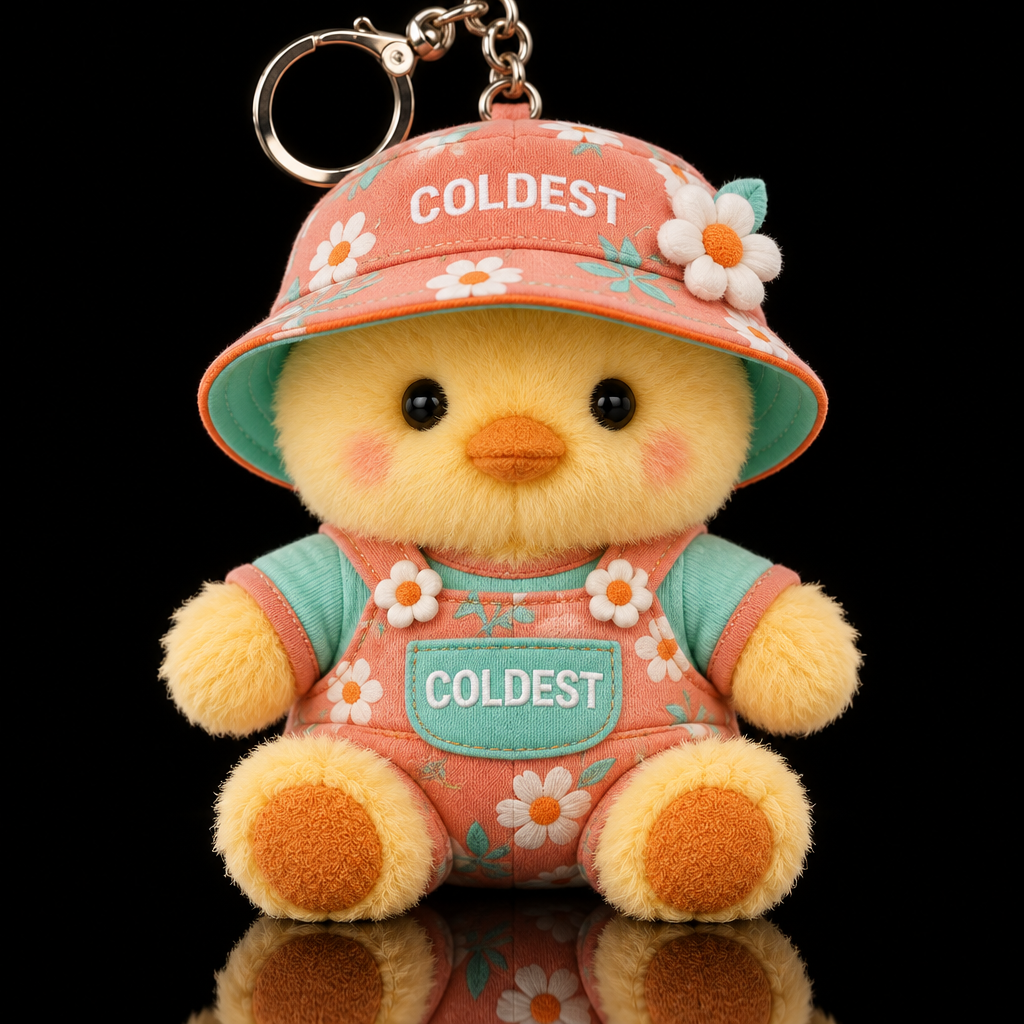 chick-let floral glowie outfit and hat water bottle design