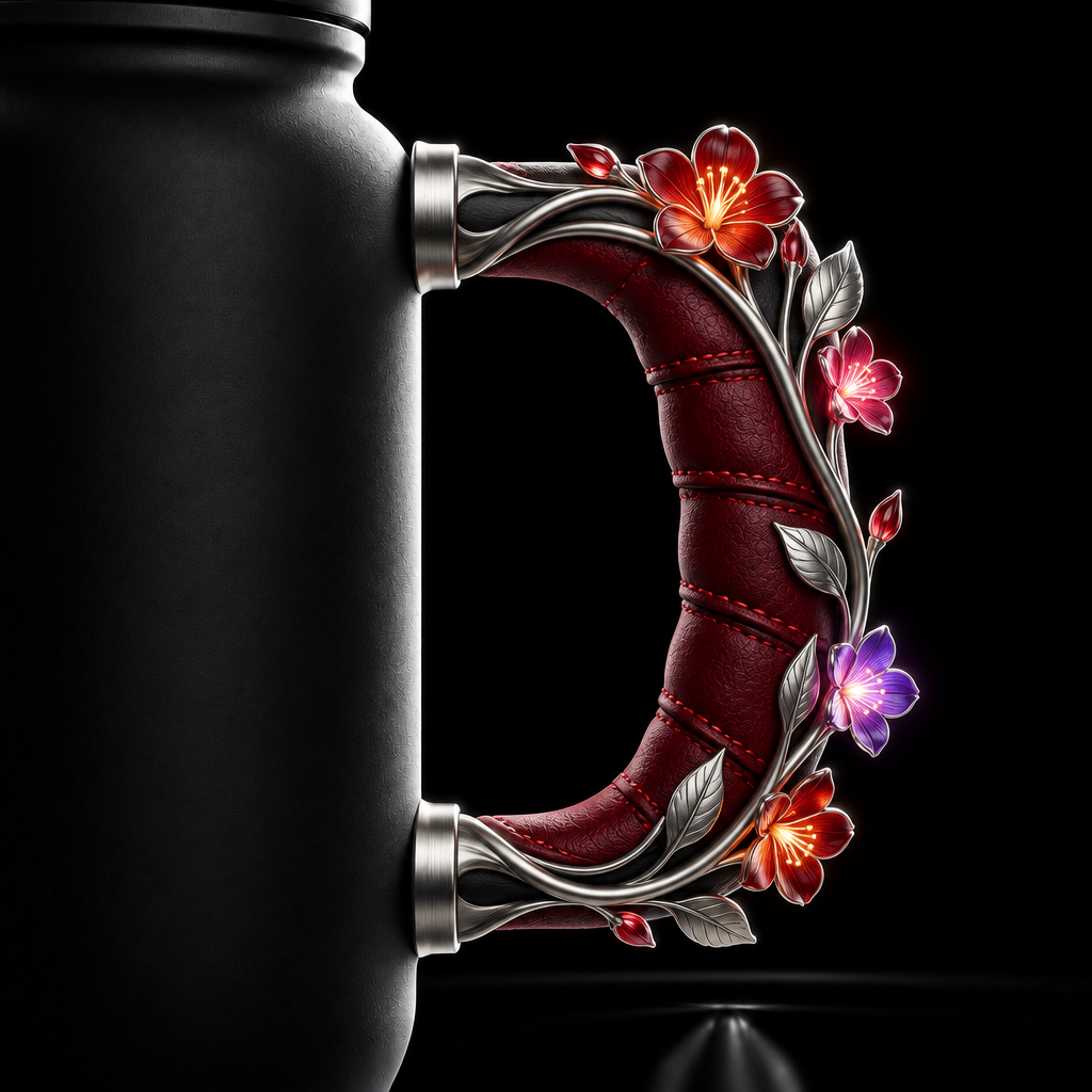 chick lets flowers colorful glowie water bottle design