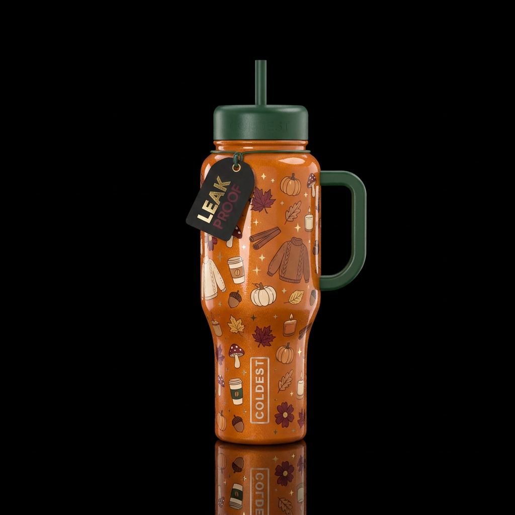 A gorgeous burnt-orange water bottle inspired by t... water bottle design