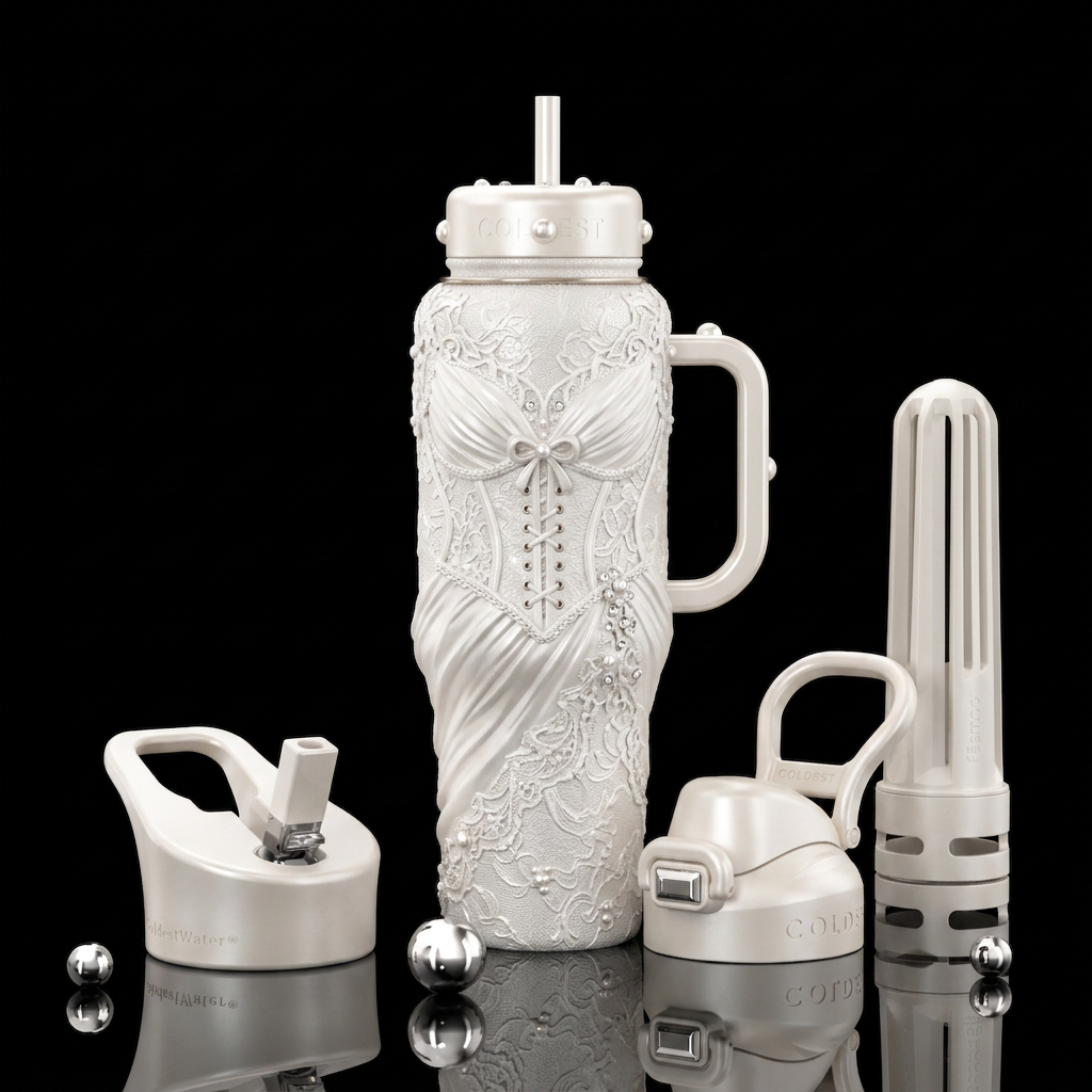 Wedding dress water bottle design