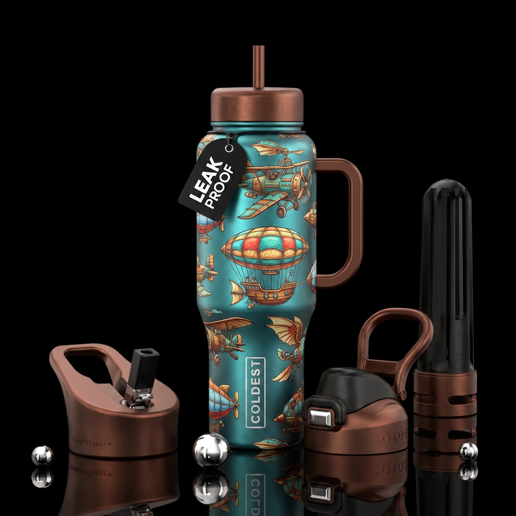 Fantastic flying machines water bottle design