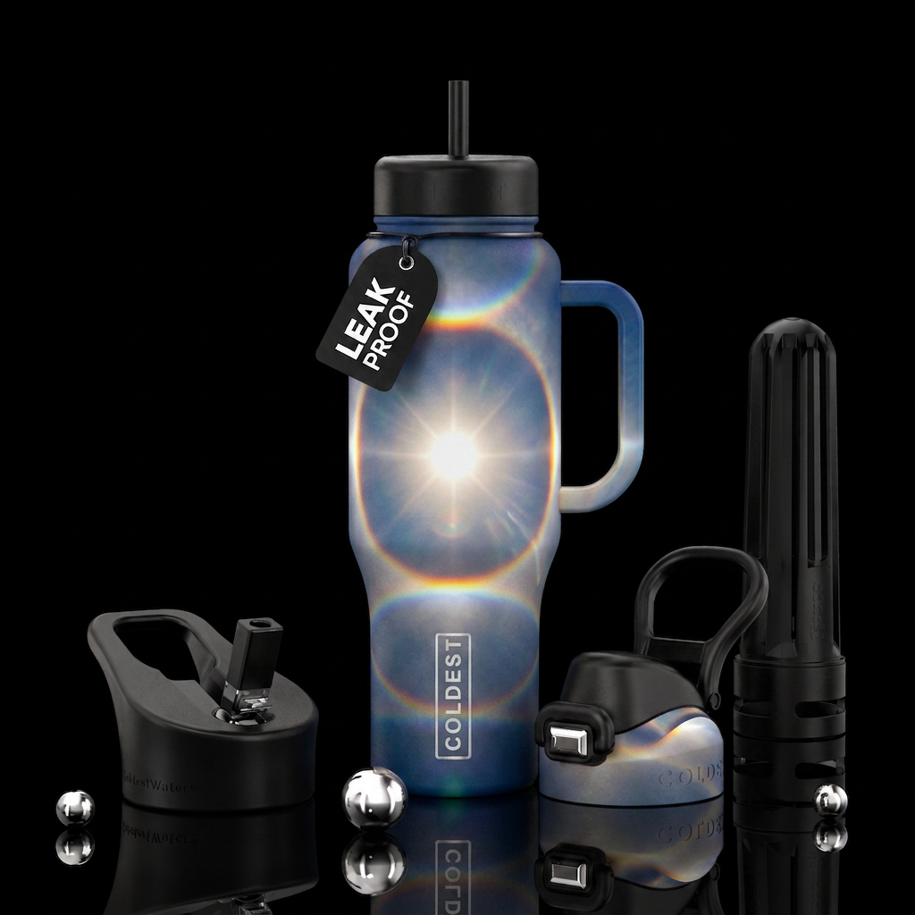 Sun dog water bottle design