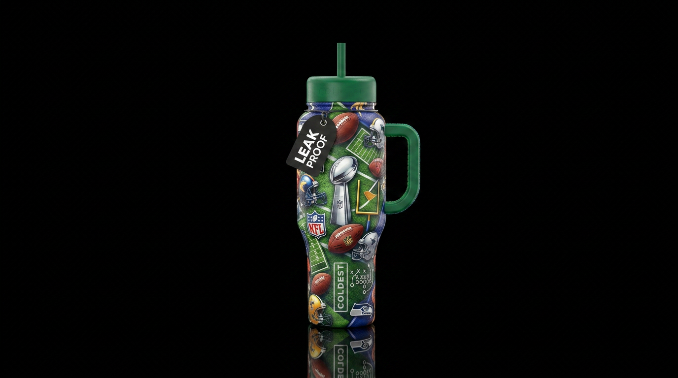 All things football water bottle design