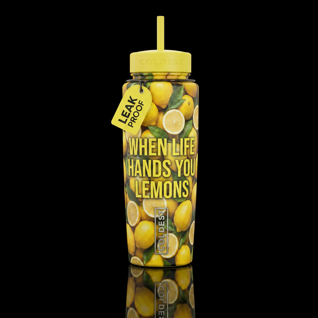 When life hands you lemons water bottle design