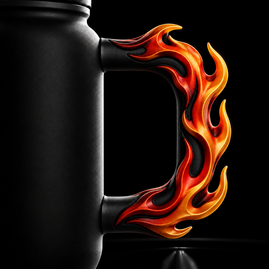 Flame On water bottle design