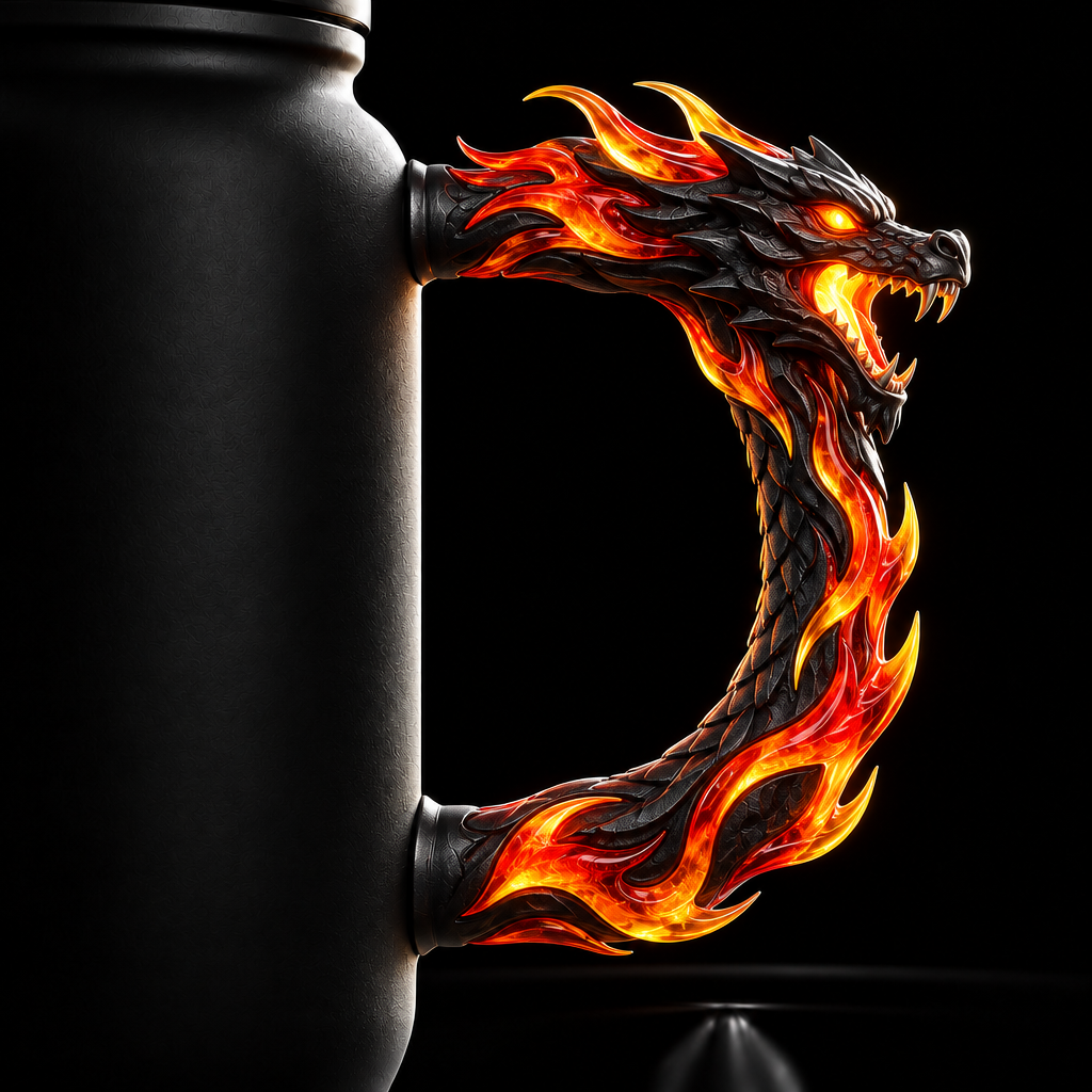 Flame thrower water bottle design