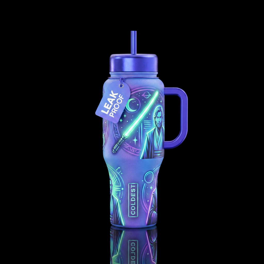 Glowie Jedi water bottle design
