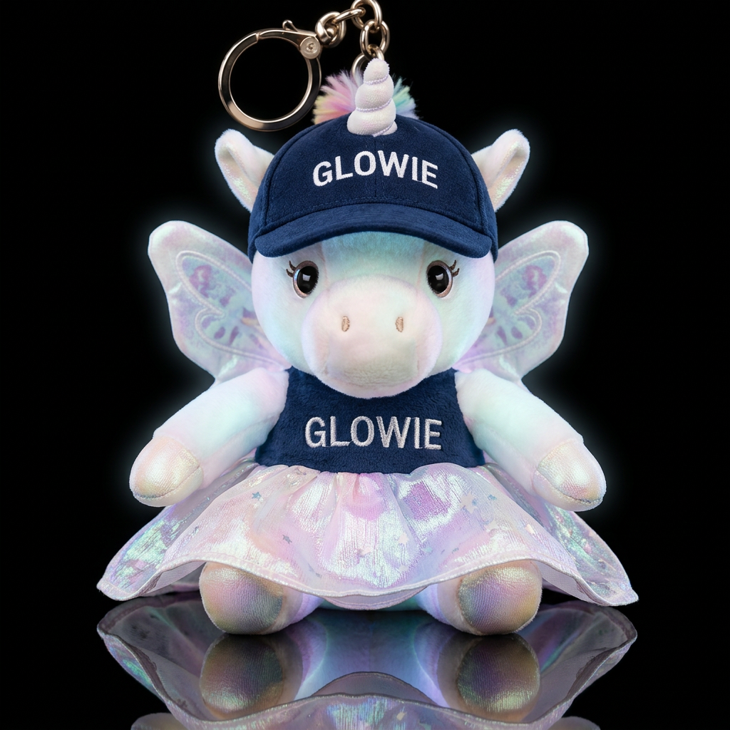 Glow in the dark unicorn princess water bottle design