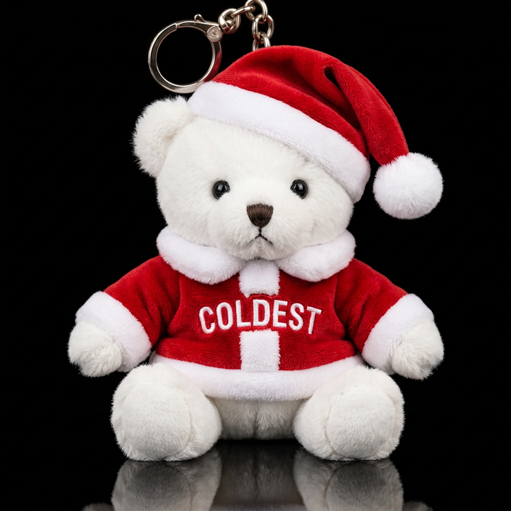Santa bear water bottle design