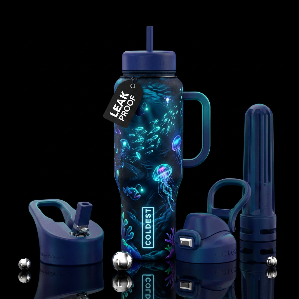 Glowie deep sea water bottle design