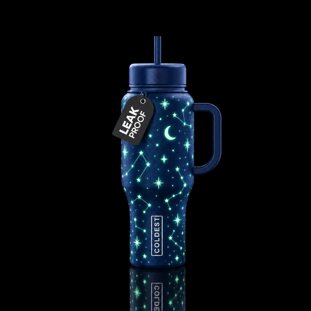 All the stars in the sky water bottle design