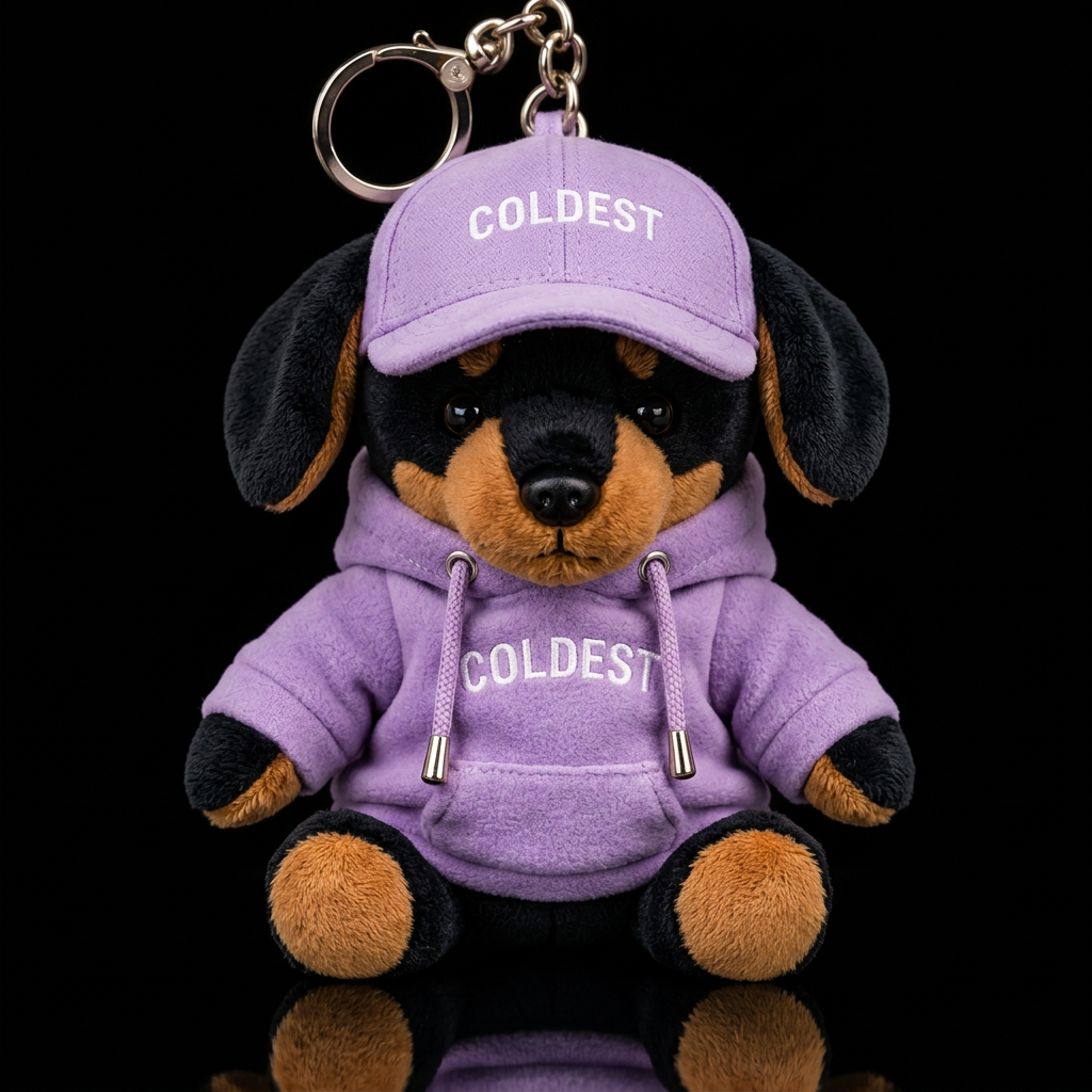 Black and tan dachshund light purple hoodie and ha... water bottle design