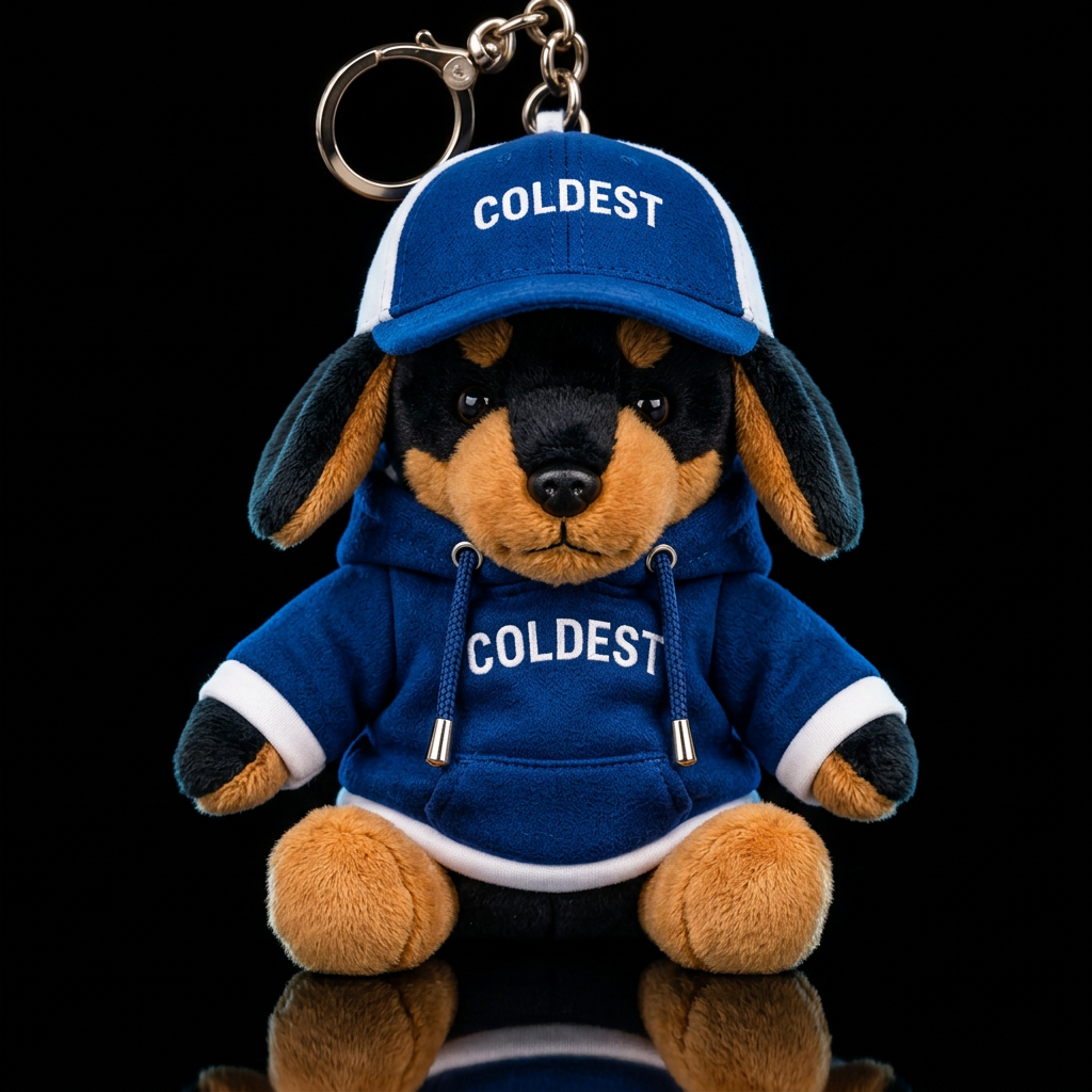 Black and tan dachshund dodgers blue and white hoo... water bottle design