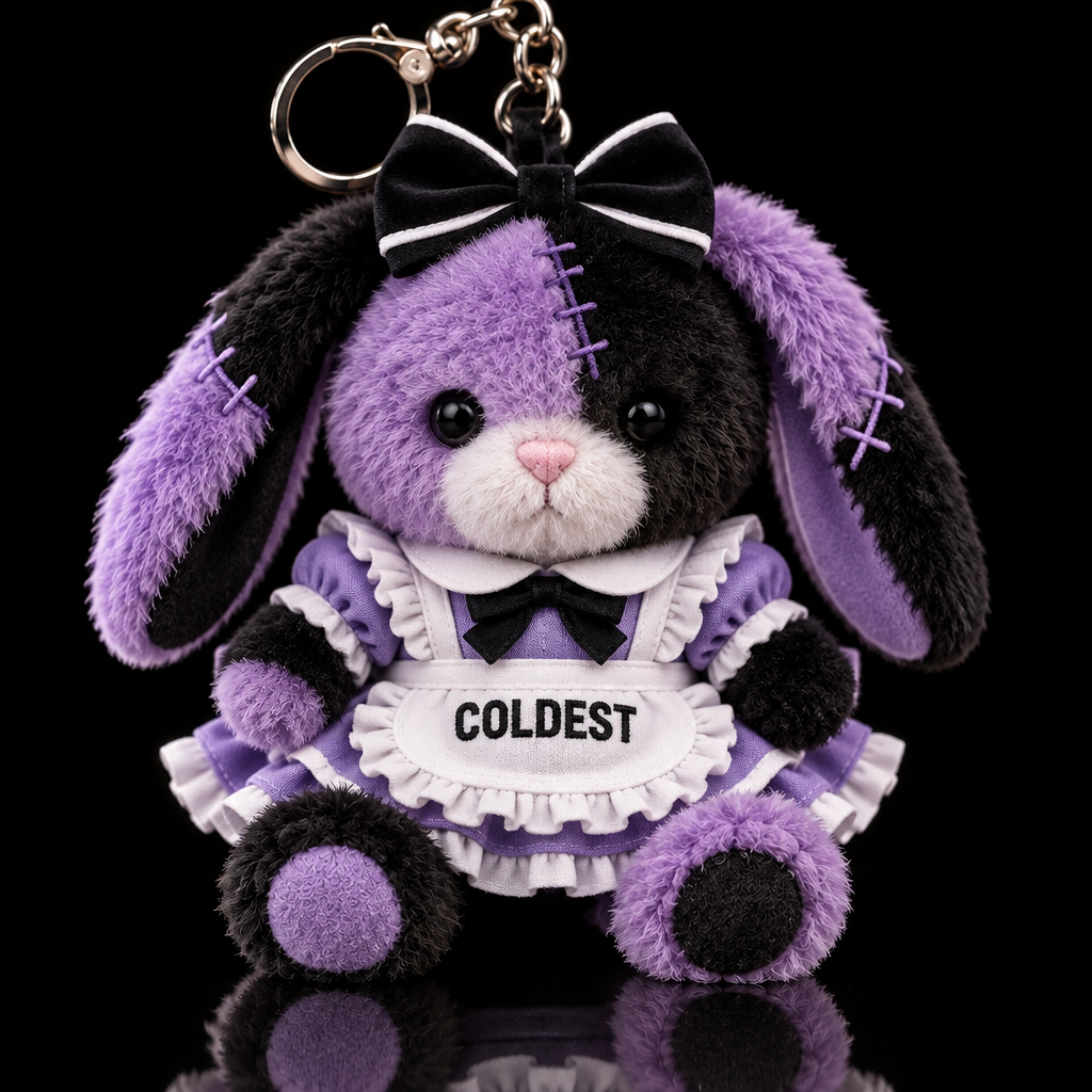 patchwork rabbit water bottle design
