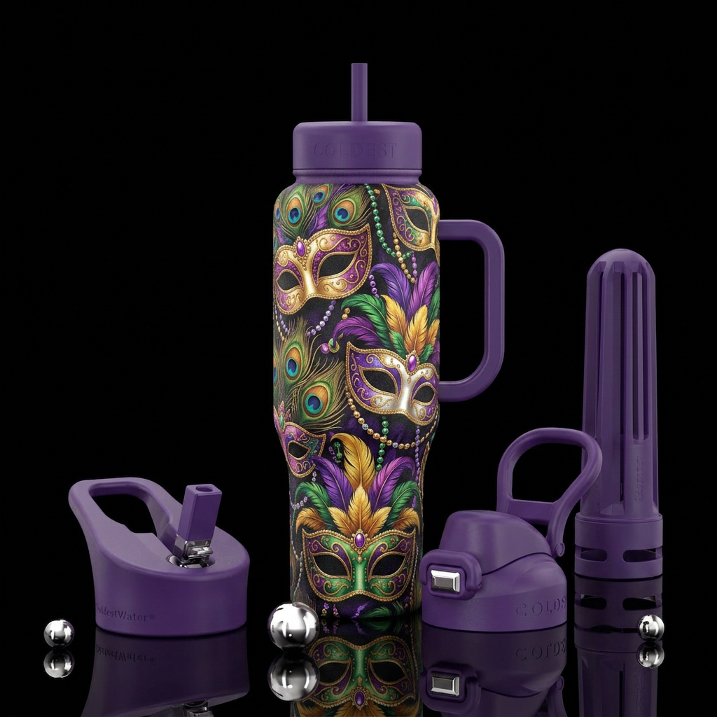 Carnivale water bottle design