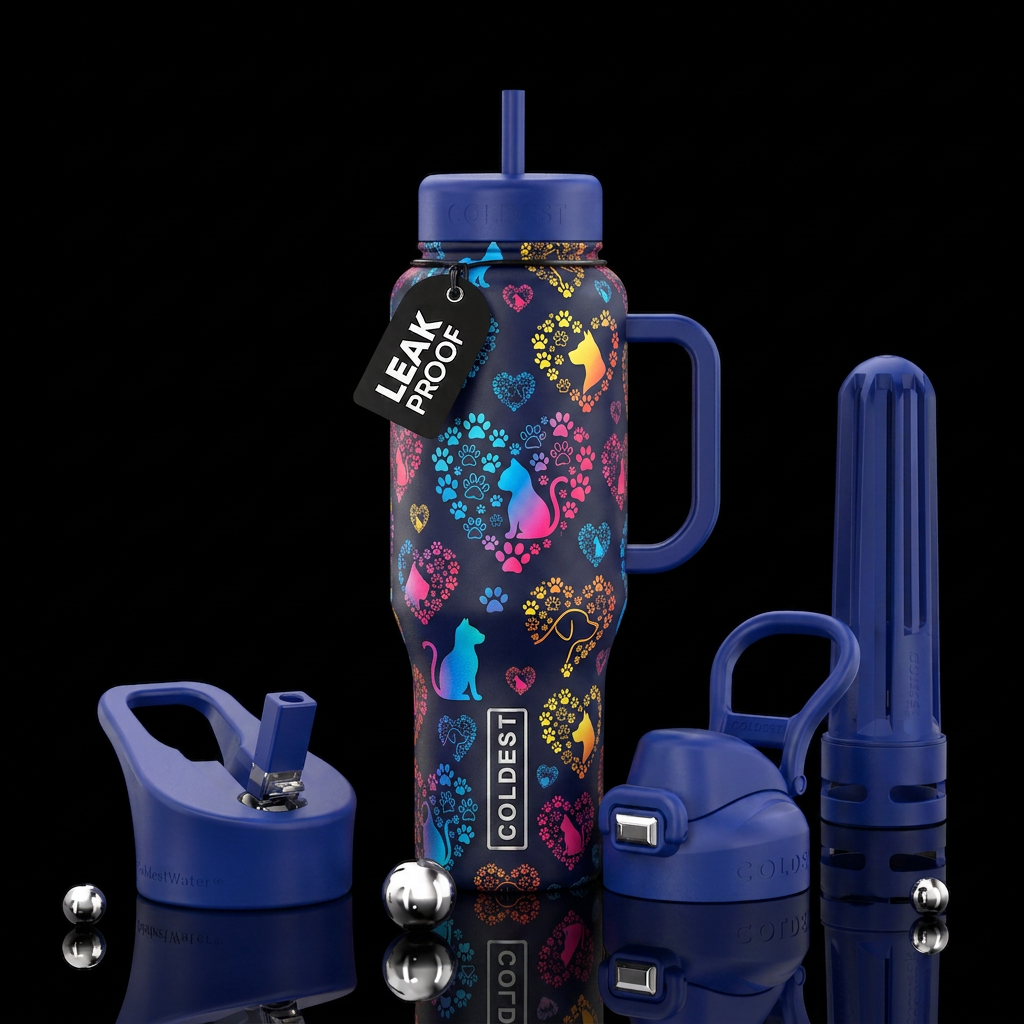 Pawsitive Love water bottle design